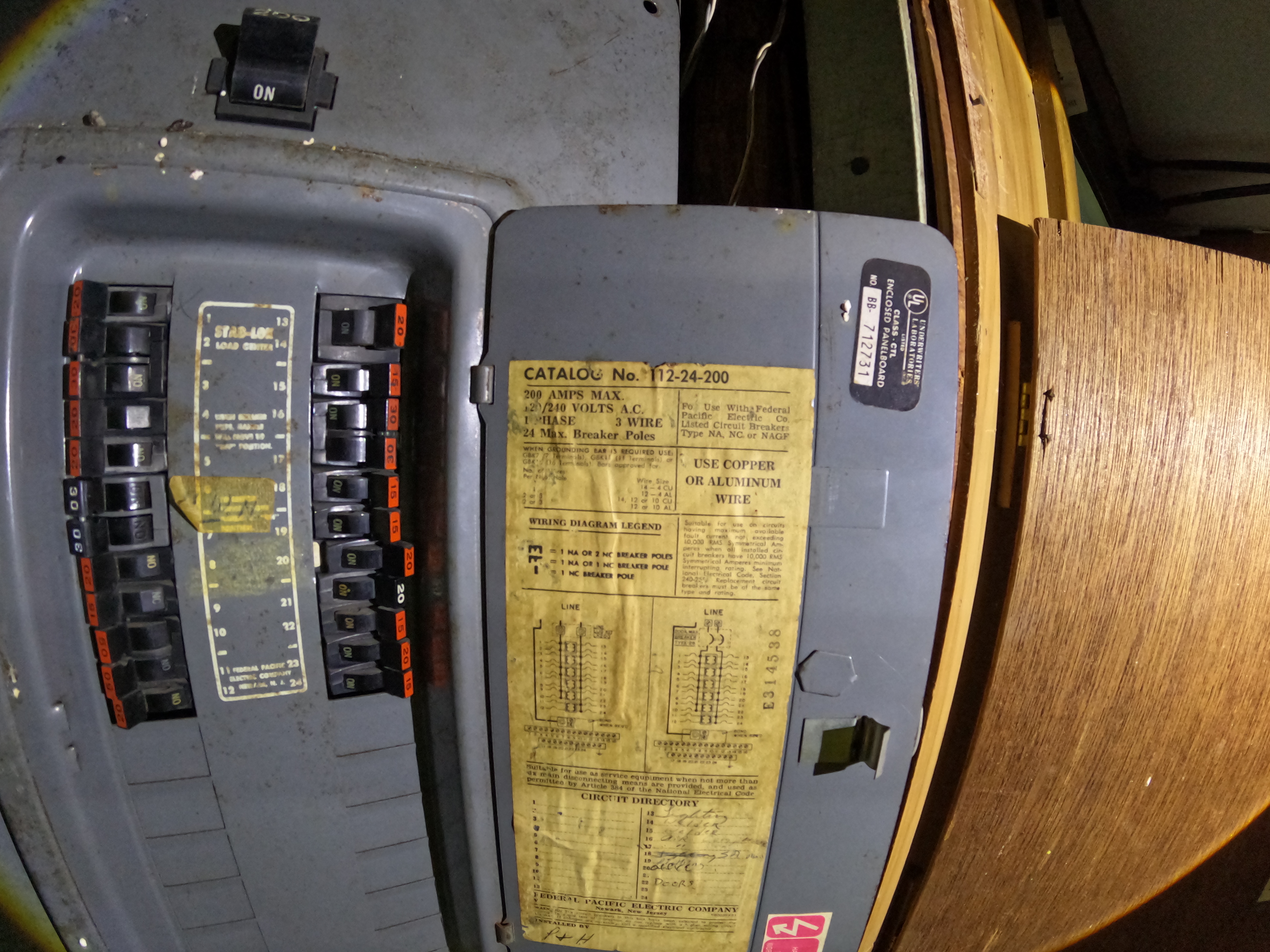 Federal Pacific Electric (FPE) Stab-Lok Panel